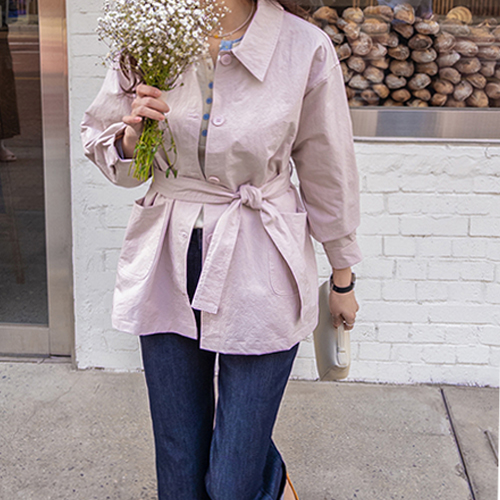 Rian Casual yet Feminine Belted Single Jacket [size:F (55~66.5)]