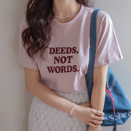 Lavin Daily Simple Lettering T-shirt [size:F(55~66)]