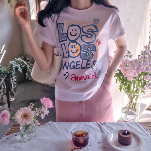 Ross Lettering Key Point High-Quality Short T-shirts [size:F(55~66)]