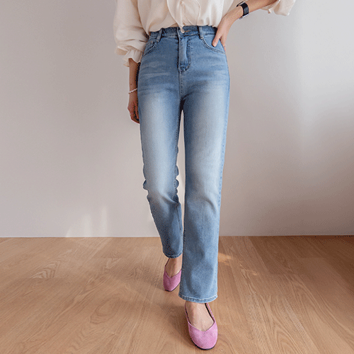 Lendia Slim Trait Fit Hair Band Denim Pants [size:S,M,L,XL]