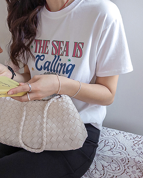 Peori Daily Lettering Key Point Short-sleeve T-shirt [size:F(55~66)]