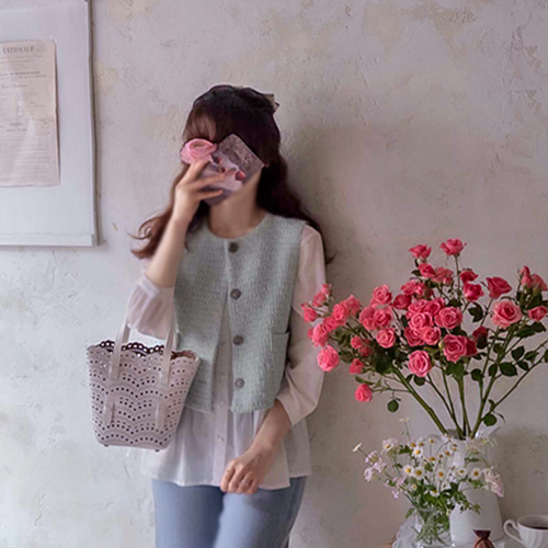 [Special Sale 20% Off] <FONT color=#5a3954>MADE LIN</font> Pennington Tweed Vest [size:F(55~66)]