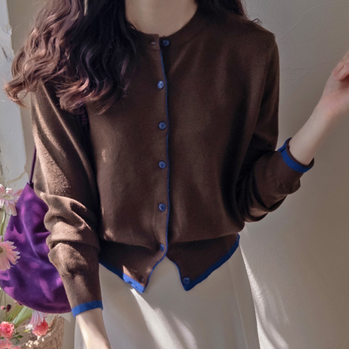 [LABEL] Roybund Polka Dot Stretchy Spandex Soft Cardigan [size: F (55~66)]