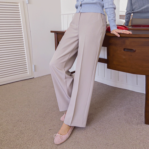 [Perfect Fit] Instant Fat Removal! Zero-Cut Wide Slacks [size:S,M,L] [size:S,M,L]