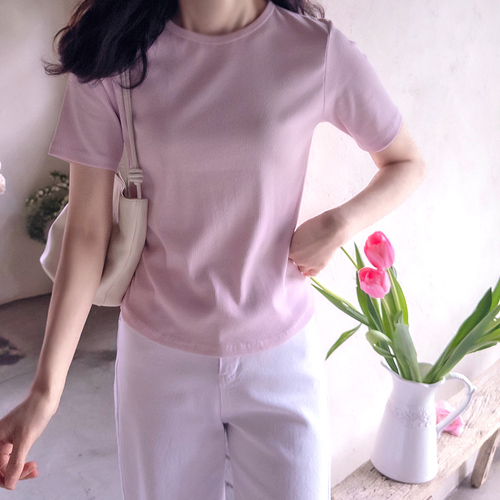 Hawkins Fine Ribbed Soft Spandex High-Quality Tee Yarn Delicate Slim Line Tee [size: F(55~66)]