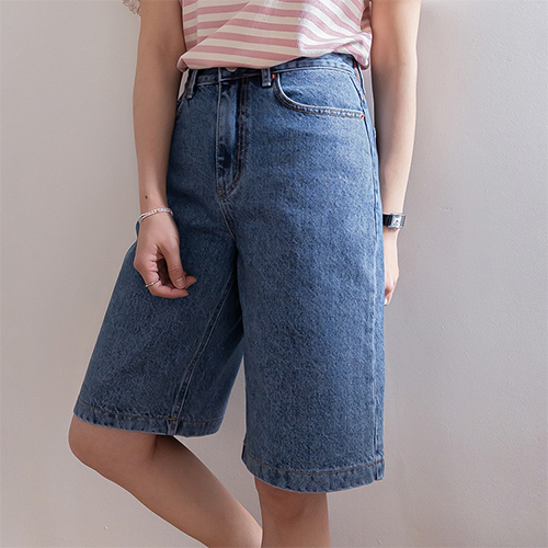 Daily Betters Bermuda Sturdy Denim Pants [size:S,M,L]