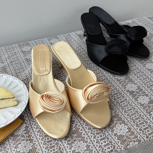 Gloss Rose Mule Slippers