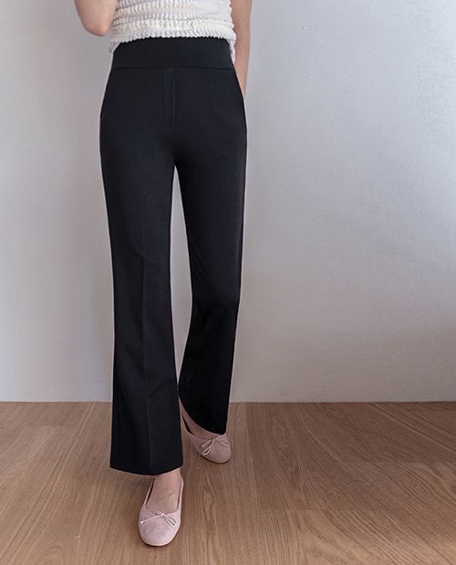 [From Now to Early Summer] Eriv Lightweight, Stretchy Spandex Semi-Bootcut Banding Slacks [size:S,M,L,XL]