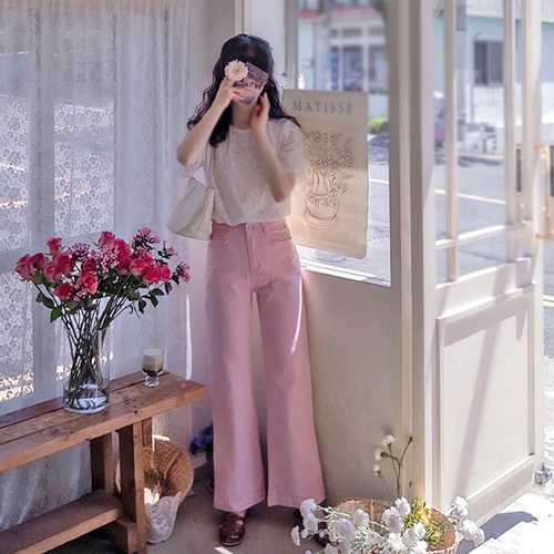 Taken Soft Spandex Summer Washed Wrinkle Slim Band Pants [size:S,M,L]