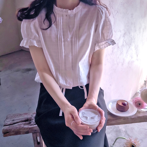 Pure Square Love Wave Necklace Adjustable Bottom Strap Blouse [size:F(55~66)]