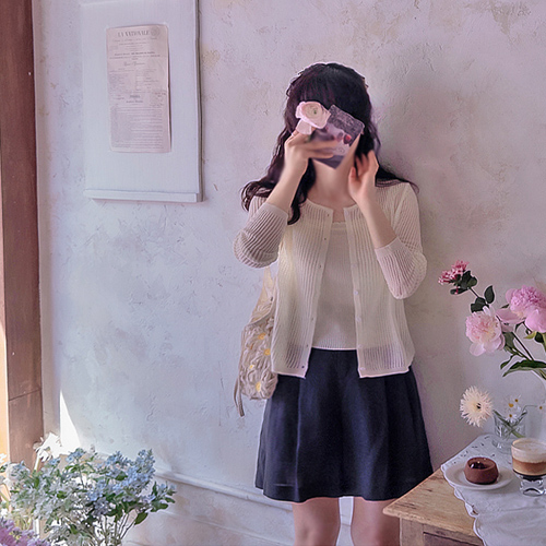 Peterson Lovesummer Mesh Cardigan and Sleeveless Set [size:F(55~66)] 