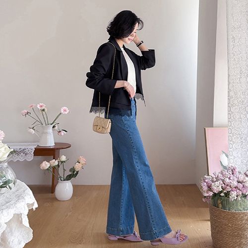 Marild Chic Mood Satin Race Jacket [size:F(55~66)]