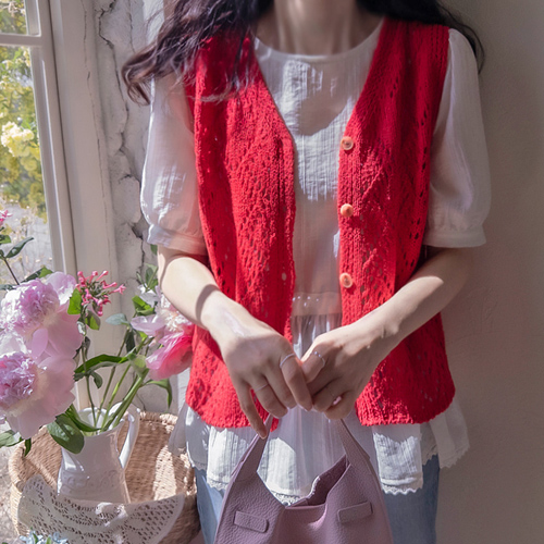 Paul Beni Square Punching pastel Vest[size:F(55~66)]