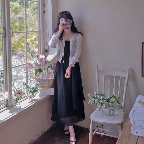 Andy Color Block Summer Yoru Scarf Set One Piece [size:F(55~66)]