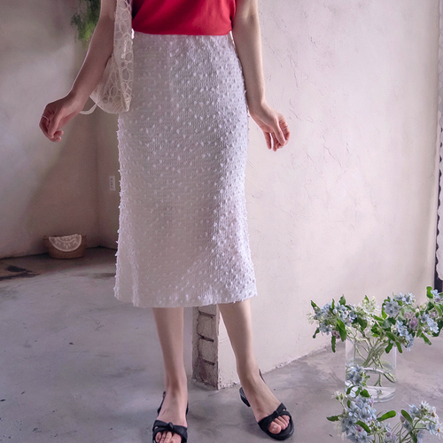 Jason 3D Pattern Stretchy Spandex Waist Skirt [size:F(55),L(66~77)]