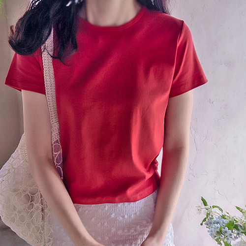 Silky Mood Zerdin Stretchy Spandex Comfortable Slim Fit Tee with Beautiful Lines [size:F(55~66)]