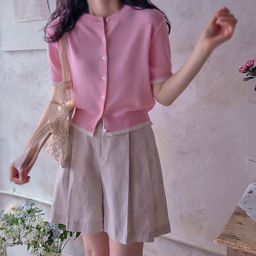 Season Cotton Linen Roy Pintuck Summer Cool Band Pants [size:F(55~66)] 