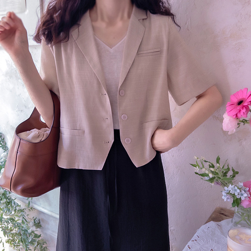 Dilancea Flexible Linen Summer Jacket [size:F(55~66)]