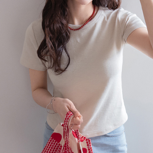 Melid Soft Spandex Clean Basic Fit Tencel T-shirt [size:F(55~66)]