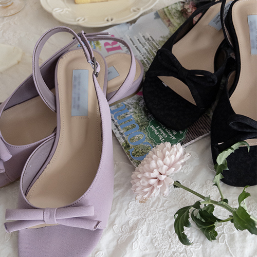 Lilac Onyx, Bowknot, Sling Backs, Sandals