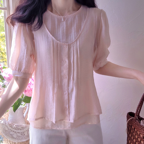 Ann Love Tencel Summer Sky Fit Layered Delicate Blouse [size:F(55~66)]