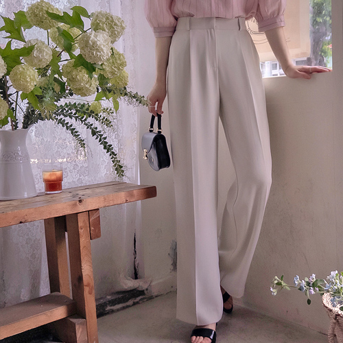 [Pre-try 15% Off] <FONT color=#5a3954>MADE LIN</font> The Season Chalang Cooling Summer Luxury Perfect Slimline Pants [size:S,M,L]