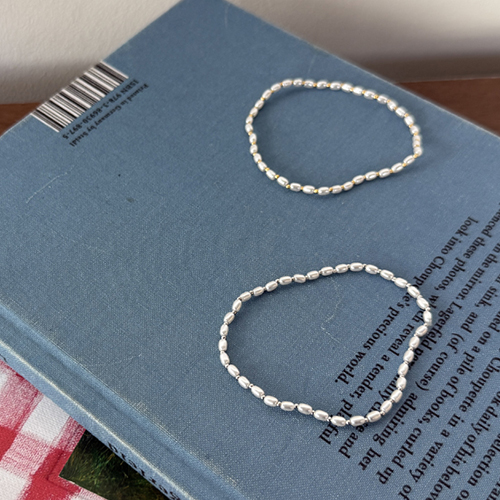 Vintage linen pearl bead bracelet
