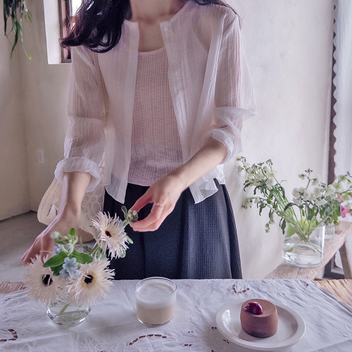 Summer Sunshade Wrinkle Tencel Summer & Spring Blouse [size:F(55~66)]