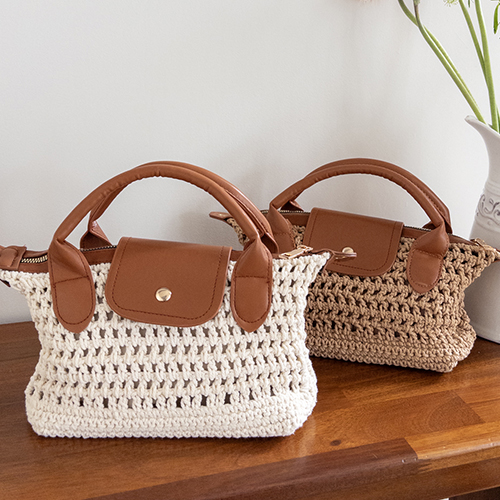 Coffee Cinnamon Summer Knit Tote Bag