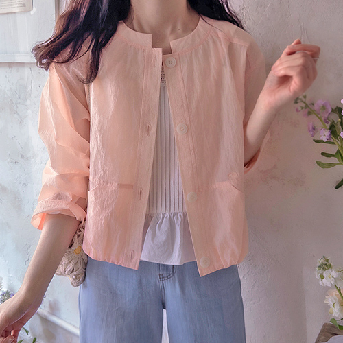 [New Arrival Special 15% Off] <FONT color=#5a3954>MADE LIN</font> Shurobin Raund neck Summer Windbreak Pretty Jacket [size:F(55~66)]