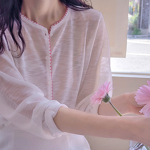 Anne France Wave Point Summer Sheer Cool Cardigan [size:F(55~66)]