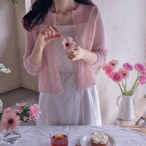Love Square Pattern Summer Mesh Cool Linen Knit [size:F(55~66)]
