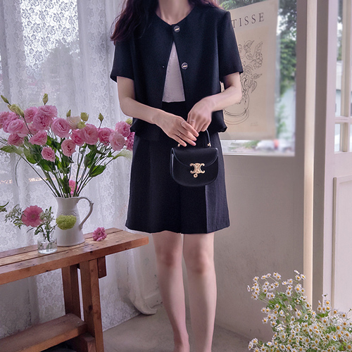 Luxvera Button Point Summer Tweed Clean Fit Jacket [size:F(55~66)]