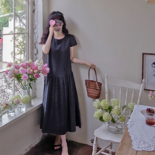 Jenny Summer Dot Slim Delicate Fit Cool One Piece [size:F(55~66)]