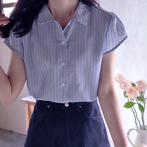 It's ST Summer Cool Lightweight Seersucker Blouse [size:F(55~66)]