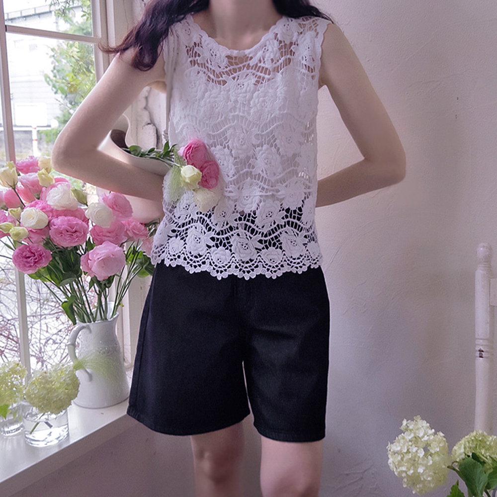 Kerbin Flower lovely Summer Knitting Vest [size:F(55~66)]