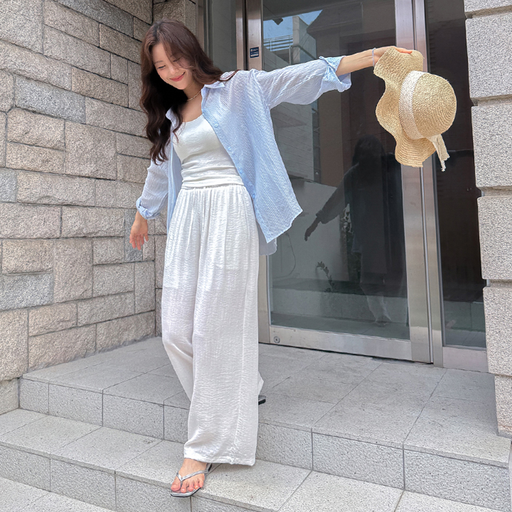 Operi Yoru Flowy Long Wide Pants [size:M,L]
