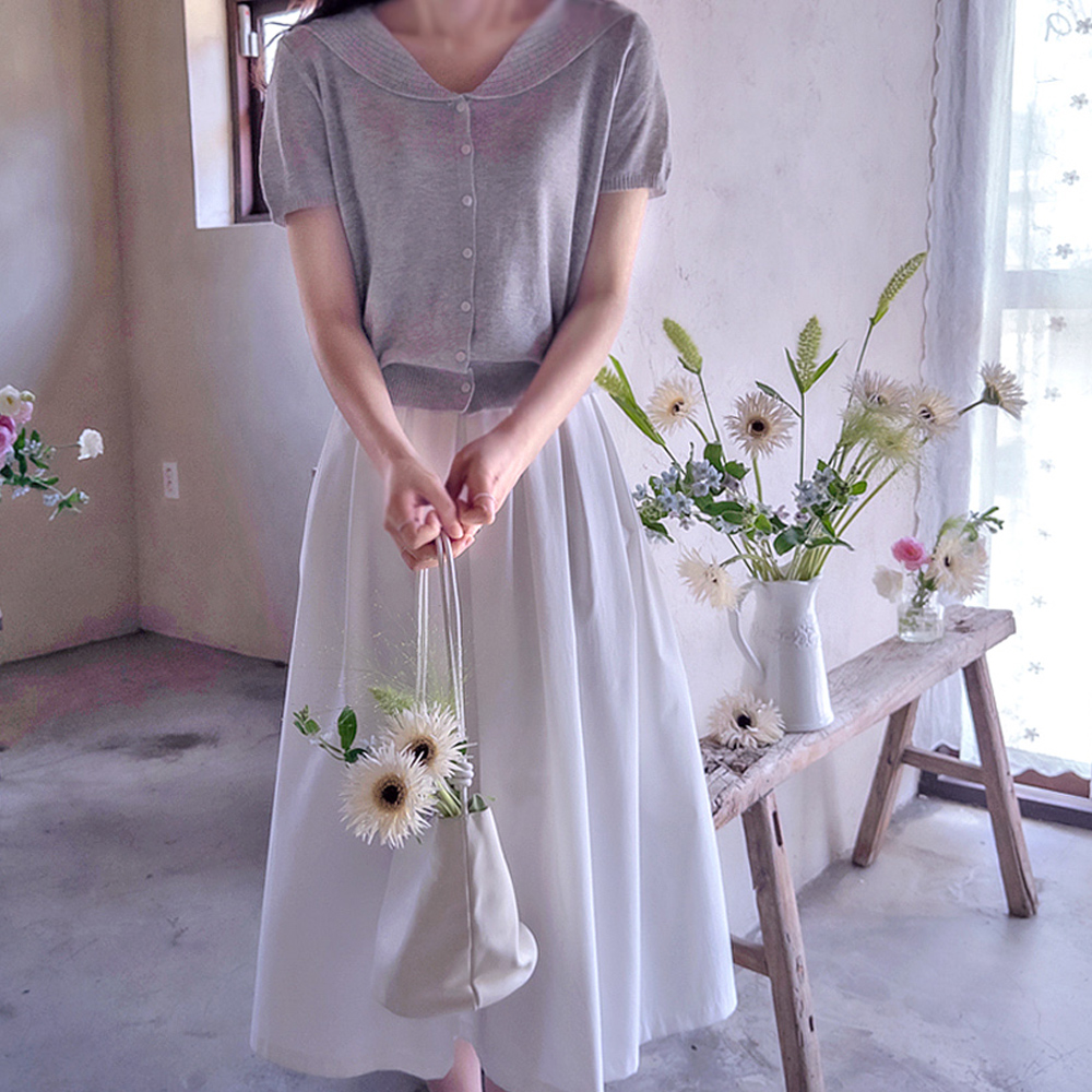 Angelia Sailor Collar Cool and Delicate Fit Cardigan [size:F(55~66)]