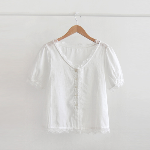 [Special Sale 30% ★ Limited Quantity] Marianne Race Summer Cool and Elegant Blouse [Size: F (55~66)]