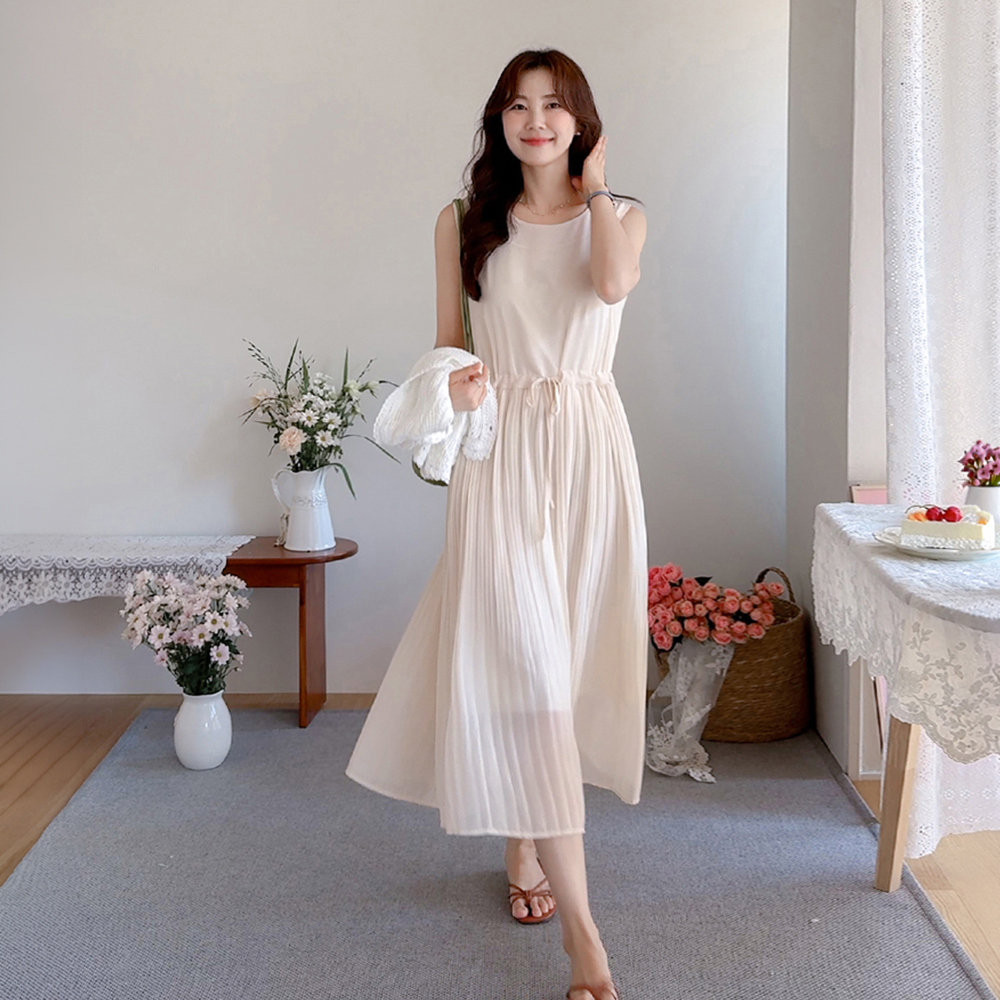 Belle Pleats string One Piece [size:F(55~66)]