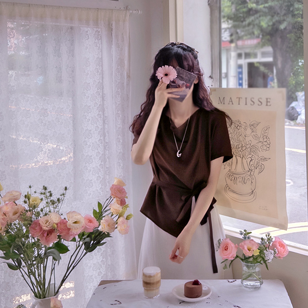 Luxwave Flexible Fit Waist Tie Luxsummer Blouse [size:F(55~66)]