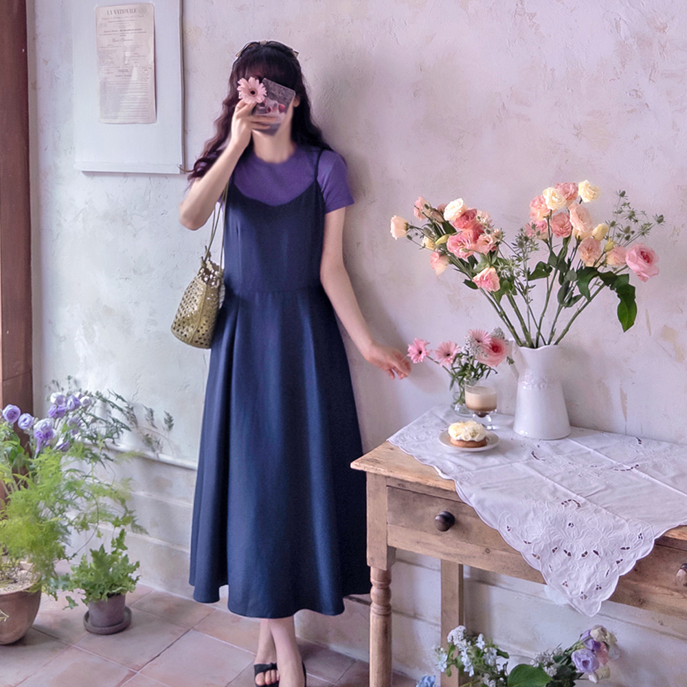 [New Arrival Special 20% Off for 3 Days Only] <FONT color=#5a3954>MADE LIN</font> Mild Wrinkle-Free Clean Flexible Fit Adjustable Shoulder Straps One Piece [size: F(55~66), L(77)]
