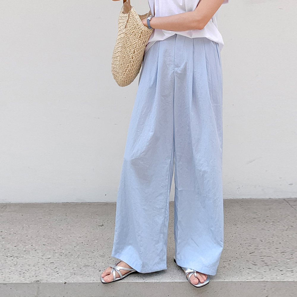 Bien Double-Pleat Wide Pants [size:S,M,L]