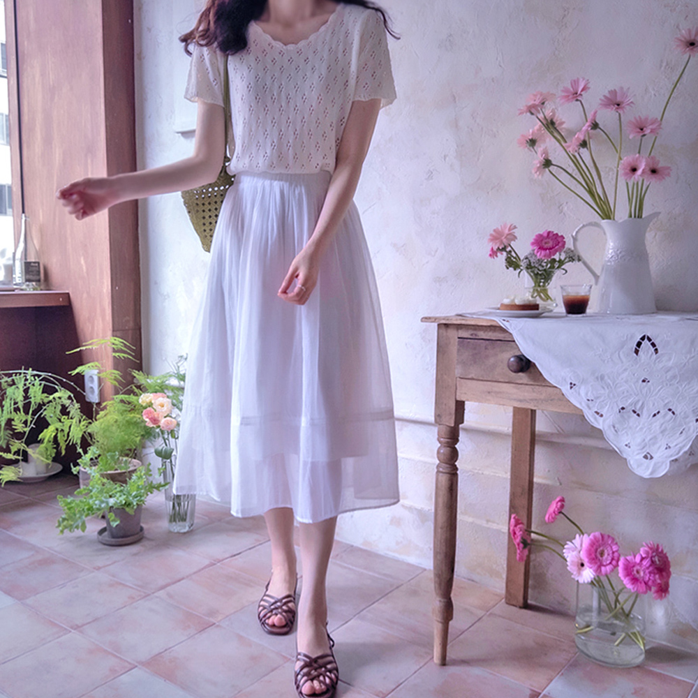 Stua Summer Exclusive Beautiful Line Breezy Band Skirt [size:F(55~66)]