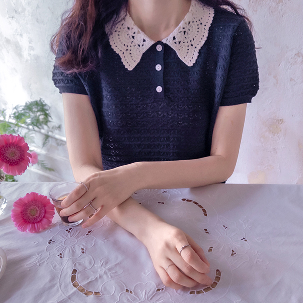 Angel Punching Collar Cool and Comfortable Soft Knit [size:F(55~66)] 