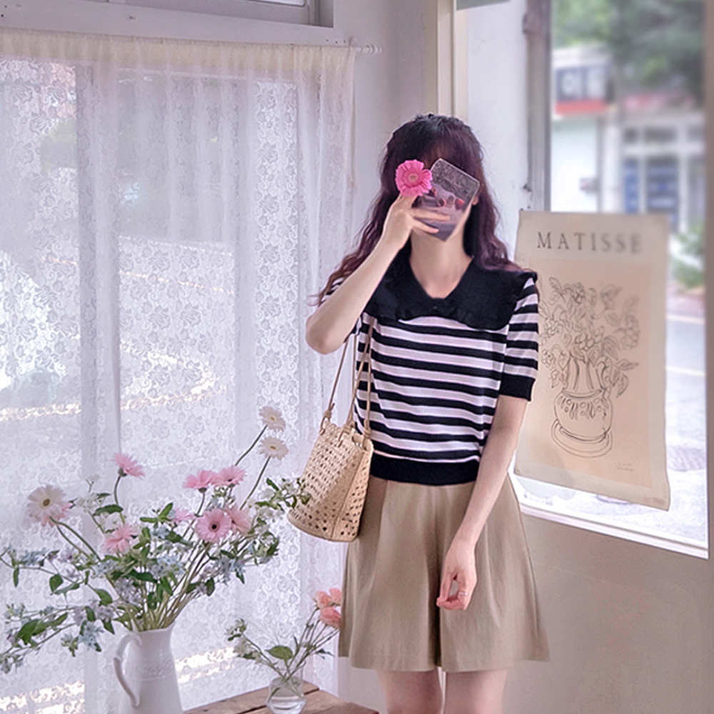 Shudell Sharing Collar Striped Summer Cutie Knit [size:F(55~66)]