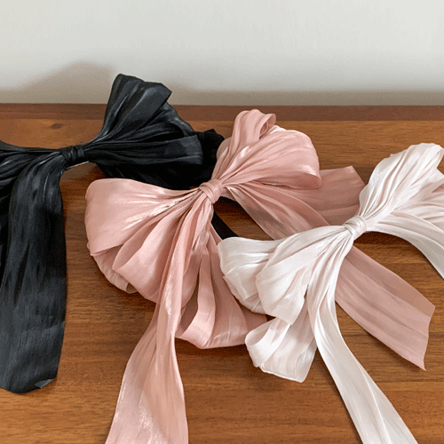 Blushed Peony Bowknot Chiffon Hairpin