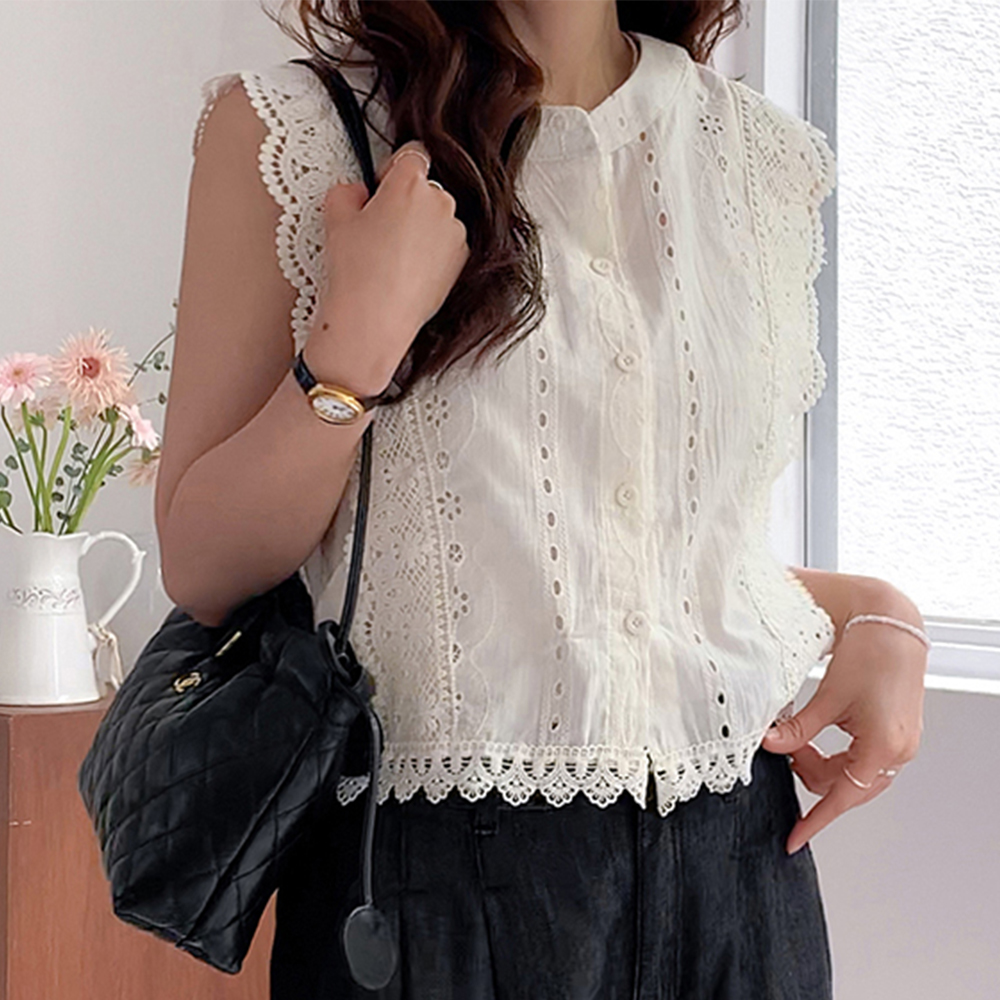 Forming Race key point Sleeveless Blouse [size:F(55~66)]