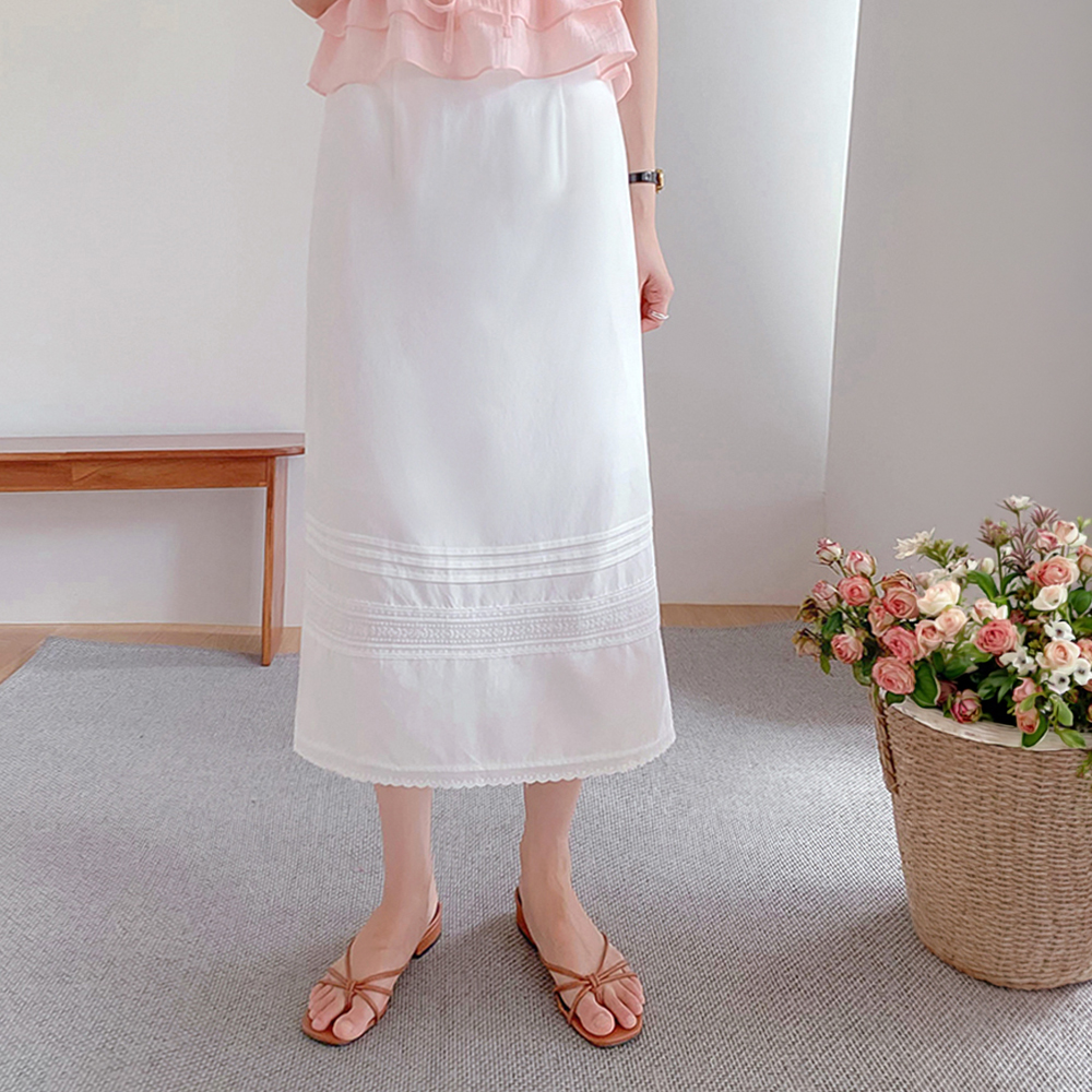 [New Arrival Special 8,000 Won Discount] <FONT color=#5a3954>MADE LIN</font> Common Race Pintuck Skirt [size:S,M]