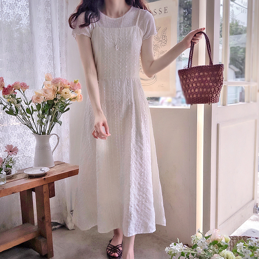 [New Arrival Special 15% Off] <FONT color=#5a3954>MADE LIN</font> Hermon Summer 3D Delicate Fit Wrinkle-free One Piece [size: F(55), L(66~77)]